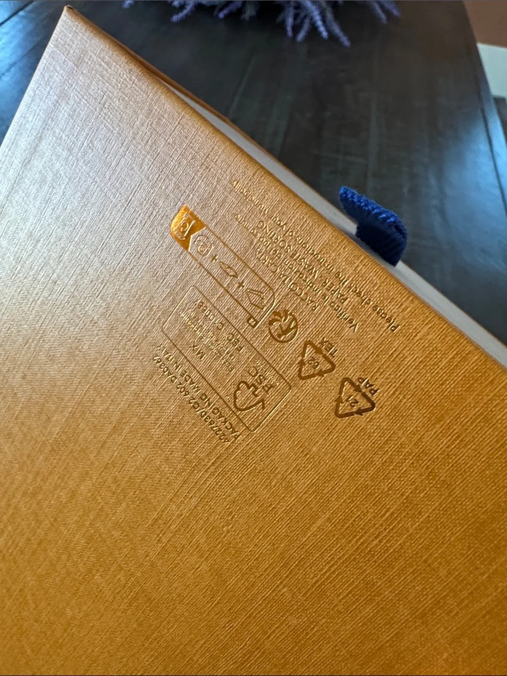 Louis Vuitton Cream Canvas Drawstring Pouch with Orange Box and Navy Logo